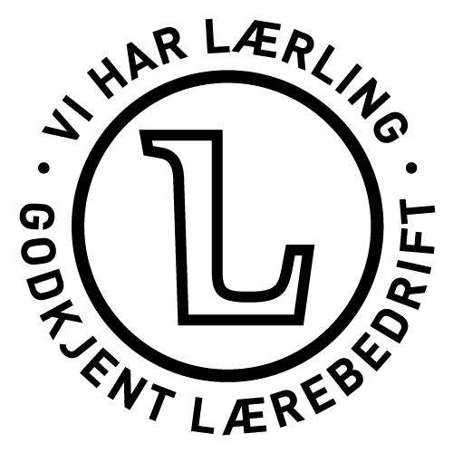 Logo til godkjent lærebedrift i svart