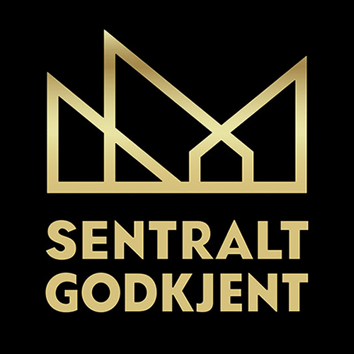 Logo til Sentral Godkjenning i svart og gull